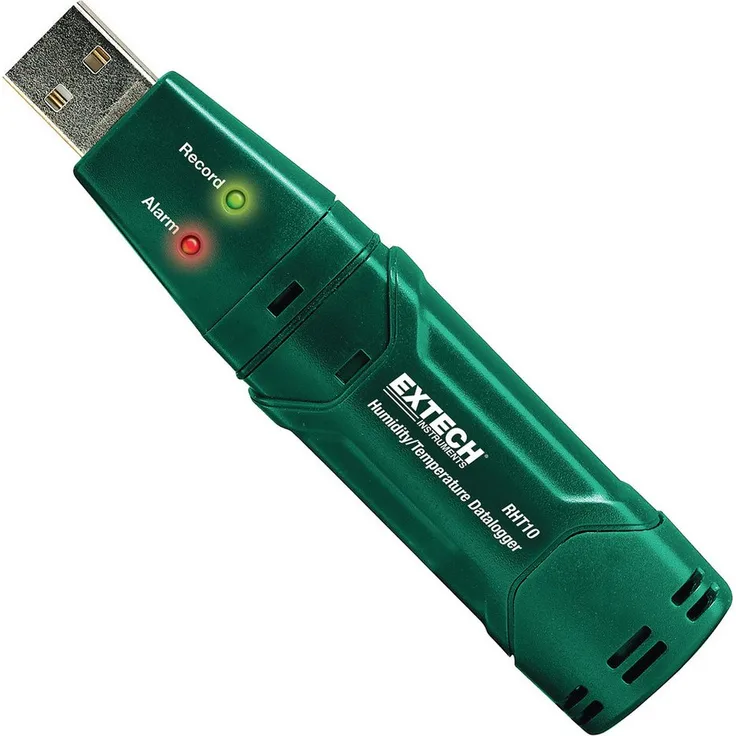 Extech Klimamesser Extech RHT10 Temperatur-Datenlogger, Luftfeuchte-Datenlogger, USB-Schnittstelle, Taupunktanzeige