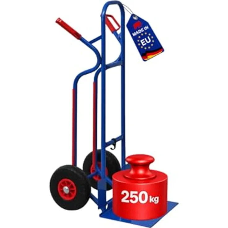 PROREGAL® Sackkarre Transportkarre RAGNAR XXL, klappbar 250 kg Tragkraft, robuste Stahlkonstruktion, 40 x 30 cm Schaufel, 2 pannensichere Räder – Bild 1
