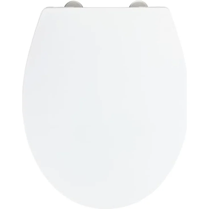 Wenko WC-Sitz Ostuni Easy Close, ovaler Thermoplast Toilettendeckel, weiß, 300 kg belastbar, Hygienebefestigung mit Fix-Clip – Bild 1