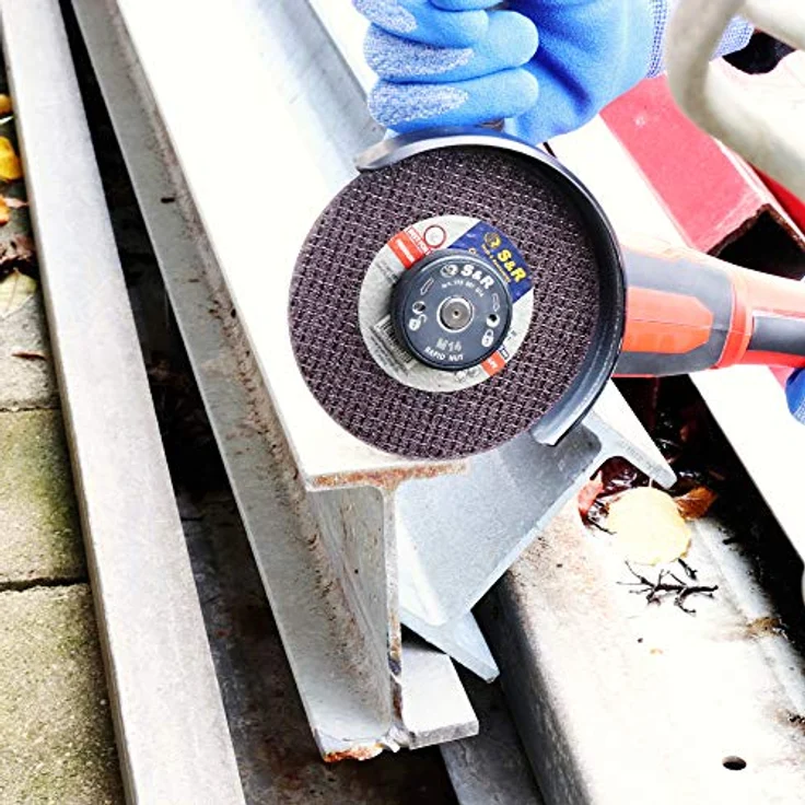 S&R Trennscheiben in Industrie-Qualität für Metall, Edelstahl/INOX, 125 x 1,0 x 22,23 mm, 15-tlg. Set, A60 S-BF, Premium Cut, extra hohe Standzeit, für Winkelschleifer – Bild 3