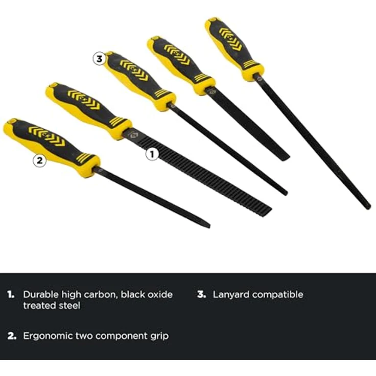 C.K Kettensägefeile CK T0079A 55, 5.5 x 175 mm, mit ergonomischem Zwei-Komponenten-Griff und schwarzem Kohlenstoffstahl – Bild 4