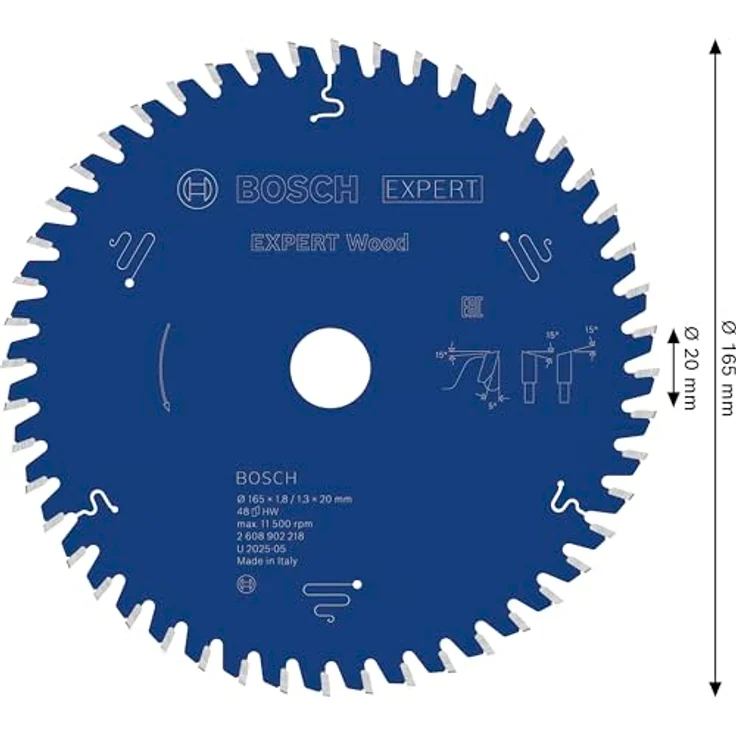 Bosch EXPERT Wood Kreissägeblatt 165 mm, für Weichholz und Hartholz, mit Bosch Carbide Technology – Bild 3
