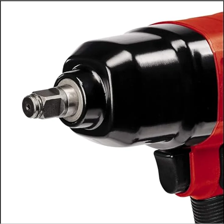 Einhell Druckluft-Schlagschrauber TC-PW 340 (max. Drehmoment 340 Nm, max. 6.3 bar, Links--Rechtslauf, gummierter Griff, inkl. 8 Stecknüsse, Ölflasche (leer), Stecknippel, Transportkoffer) – Bild 5
