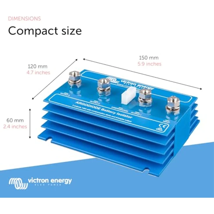 Victron Energy Argo 140-3AC ARG140201020R Batterietrenner, hochwertige Batterietrenndioden mit niedrigem Spannungsverlust – Bild 3