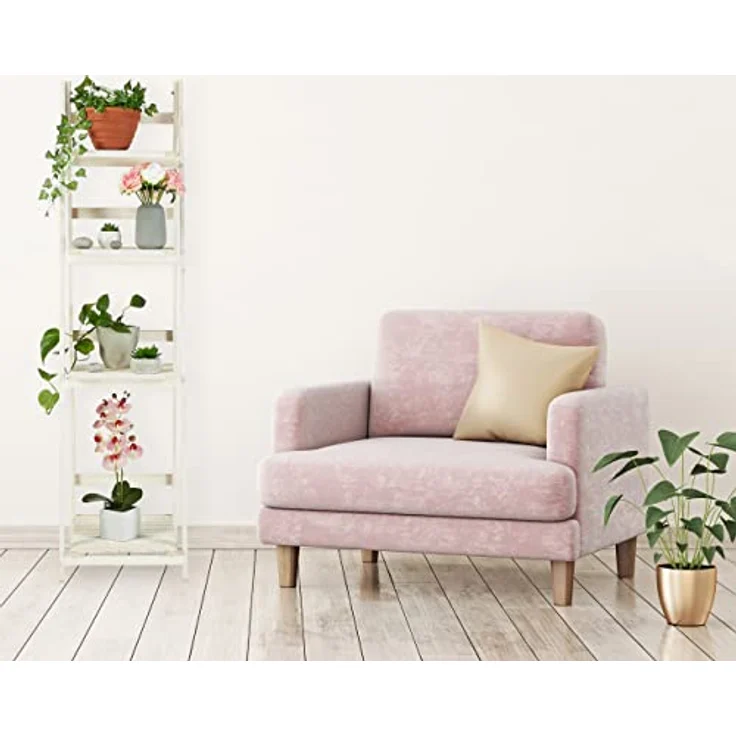 Relaxdays Blumentreppe, für innen & Balkon, Shabby-Chic Design, freistehend & klappbar, HBT 160x41x50 cm, 4 Stufen, weiß, Holz, 160 x 41 x 50 cm – Bild 3