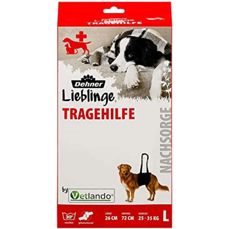 Dehner Lieblinge Tragehilfe für Hunde, Größe L, ca. 18 x 53 cm, Polyester, schwarz