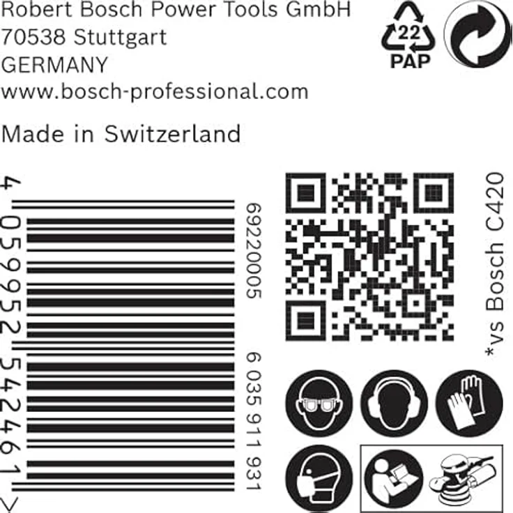 Bosch Professional Expert C470 Schleifpapier mit 8 Löchern für Exzenterschleifer, 125 mm, G 40, 50-tlg. – Bild 4