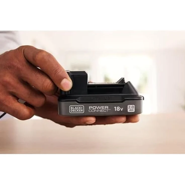 Black & Decker Powerconnect 18V 2.0 Ah Akku mit 1A Schnellladegerät, zuverlässige Energiequelle für Elektrowerkzeuge – Bild 2
