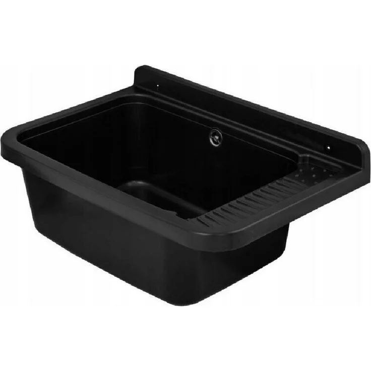 QLS Küchenspüle CELIA, Kunststoff-Spülbecken, 59x38 cm, Ideal für Garten, Garage, Werkstatt – Bild 1