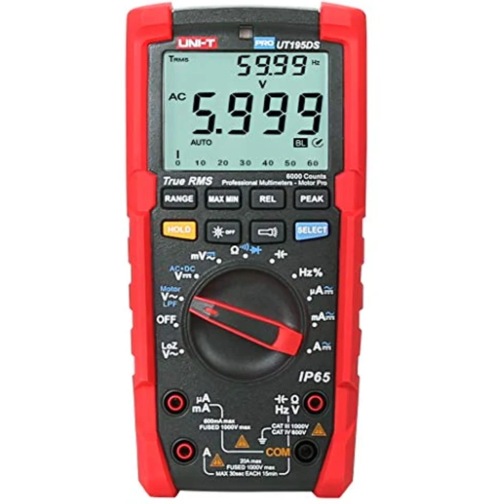 Uni-T UT195DS, Professionelles Digital Multimeter mit IP65 Schutz, 6000 Ziffern Dual-Display, True RMS, CAT IV 600V, CAT III 1000V – Bild 1