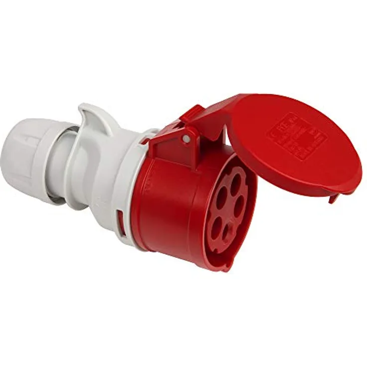 Kopp Abdeckrahmen 182301001, Kunststoff, 5-polig, rot, IEC-Stromstärke 16,00 A, für 400 V Spannung