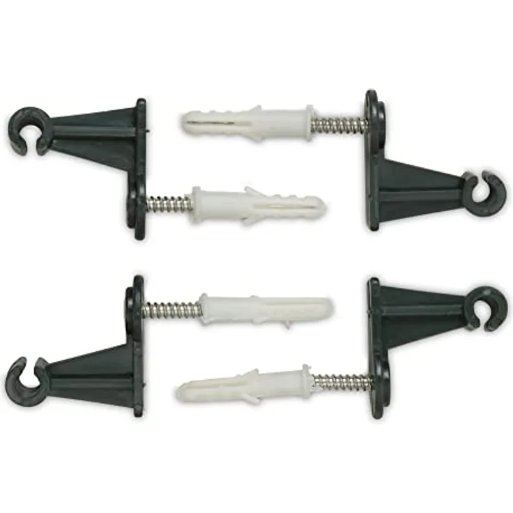 Windhager Wandbefestigung für Metall-Gitterspalier, Befestigung für Spalier, 32 x 16 x 33 mm, grün, 4 Stück, 05721