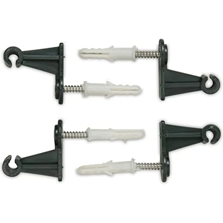 Windhager Wandbefestigung für Metall-Gitterspalier, Befestigung für Spalier, 32 x 16 x 33 mm, grün, 4 Stück, 05721 – Bild 1