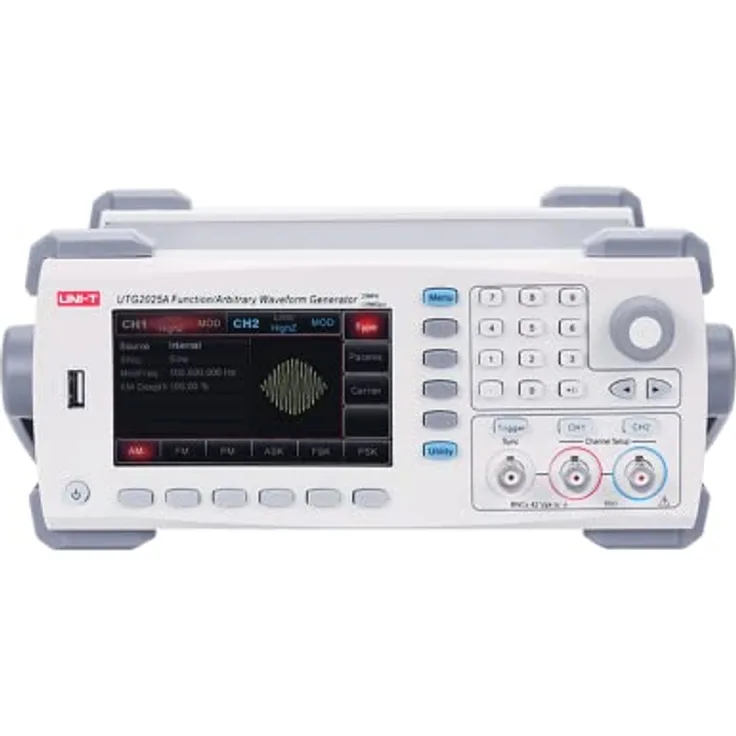 Uni-T Generator UTG2025A/MIE0352 25 MHz Abtastrate 125 MS/s Display 4,3 TFT LCD