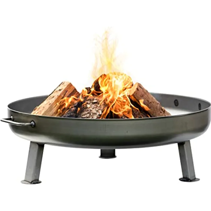 Czaja Feuerschale Bonn Ø 80 cm - Stabile Feuerstelle aus gebeiztem Stahl, rustikales Design, ohne Wasserablaufbohrung