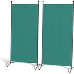 GRASEKAMP Qualität seit 1972 2 Stück Stellwand 85x180cm Grün Paravent Raumteiler Trennwand Sichtschutz