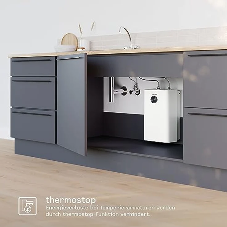 STIEBEL ELTRON UFP 5 Trend, Kompakter Untertischboiler 5 Liter Niederdruck mit thermostop-Funktion und 2 kW, Made in Germany – Bild 2