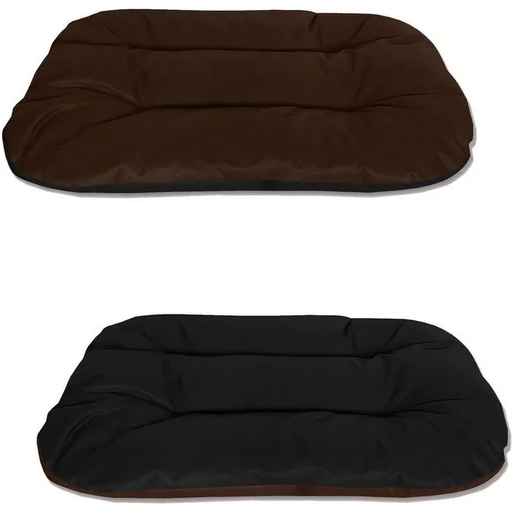 BedDog Hundebett REX, 2in1 Wendekissen mit körperunterstützender Füllung, blau
