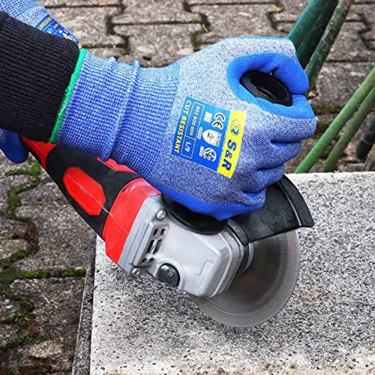 S&R Arbeitshandschuhe mit Nitril-Beschichtung – Schnittfest, abrieb- und durchstichfest, rutschfest, für Montage, Lagerarbeit, KFZ – Bild 5