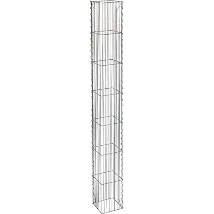 Bellissa Gabionensäule (20 x 20 x 175 cm, Stahl, Maschenbreite: 25 mm, Aluminium-Zink verzinkt) – Bild 1