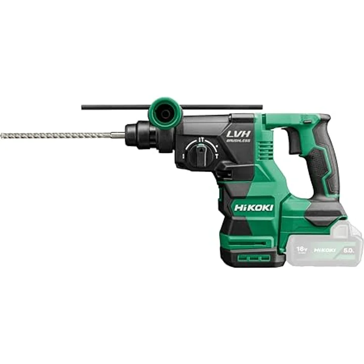 HIKOKI Akku Bohr- und Meißelhammer DH1826DA, SDS-plus Aufnahme, 18V, 3 Funktionen, Brushless Motor, 0-4300 min-1, 3,2 J Schlagenergie, mit Zubehör, ohne Akku und Ladegerät – Bild 1