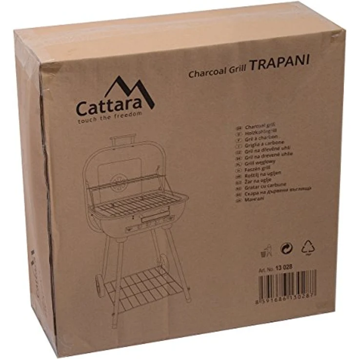 Cattara, Holzkohlegrill, Holzkohlegrill rechteckig TRAPANI 46cm – Bild 6
