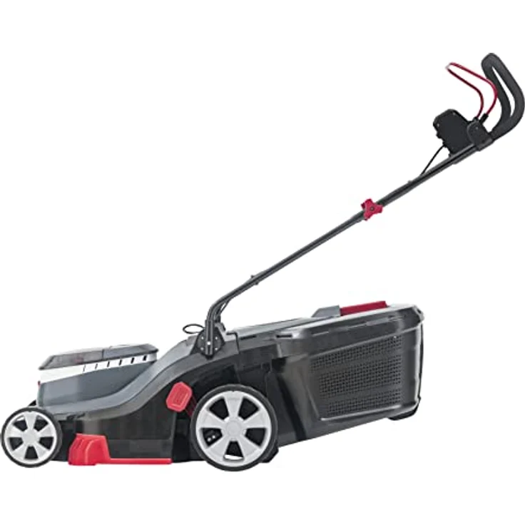 AL-KO Akku-Rasenmäher 3.82 Li Easy, 38 cm Schnittbreite, Akkufach für bis zu 2 Akkus 18 V Li-Ion, für Rasenflächen bis 300 m², 6-fache zentrale Schnitthöhenverstellung, Schwarz-grau – Bild 3