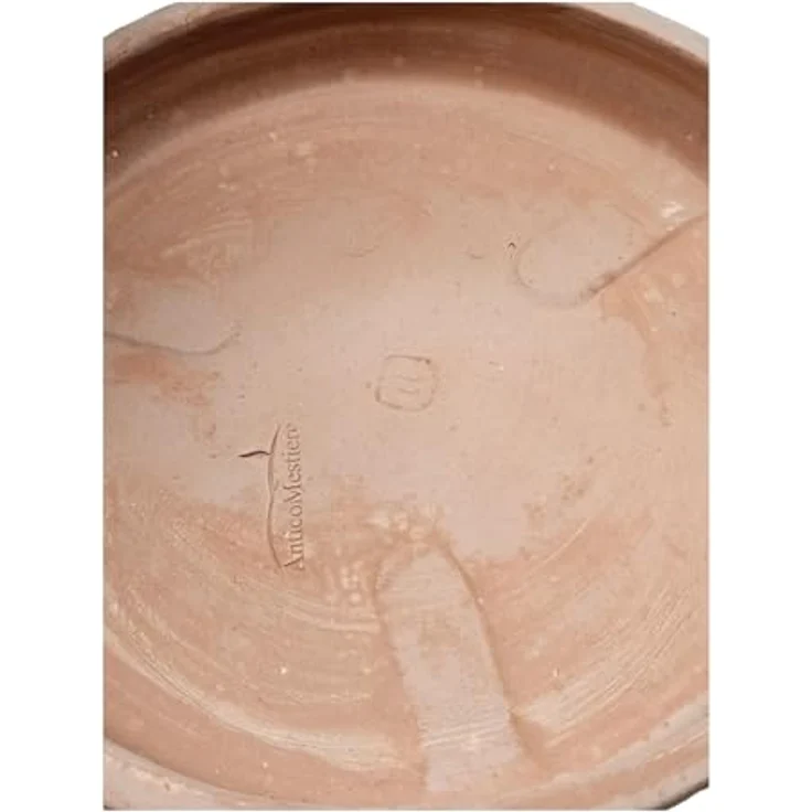 Teramico Terrakotta Untersetzer Teller, handgefertigt, frostfest, Ø 25cm für Blumentöpfe, vielseitig einsetzbar, naturbelassen – Bild 2