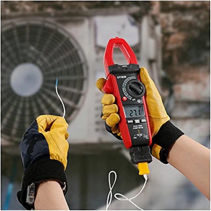 Stier Multimeter STIER Digitale Stromzange AC/DC 1000V 400A 40MΩ 100kHz mit Beleuchtetem Display, Taschenlampe und Datenhalte-Funktion – Bild 3