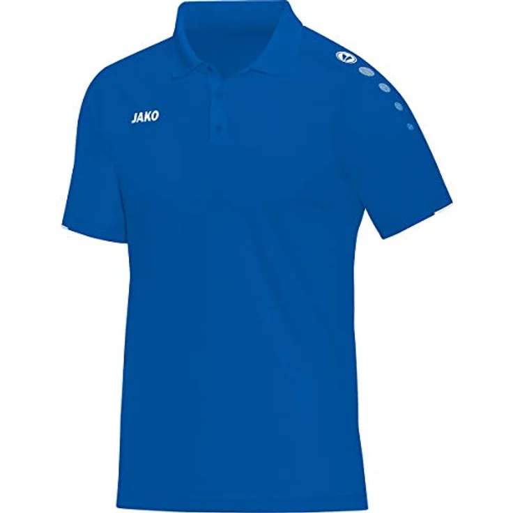 JAKO Herren Polo Classico, Polokragen mit Knopfleiste, Polyester-Jacquard, royal, 3XL, 6350 – Bild 1