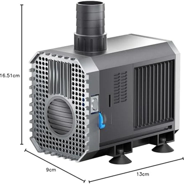 SunSun CHJ-6000 ECO Teichpumpe 6000 l/h / 100 W, Filterpumpe, Bachlaufpumpe für Koiteiche, Umwälzpumpe, Gartenteichpumpe - Exklusiv bei WilTec, 10 m Kabel – Bild 10