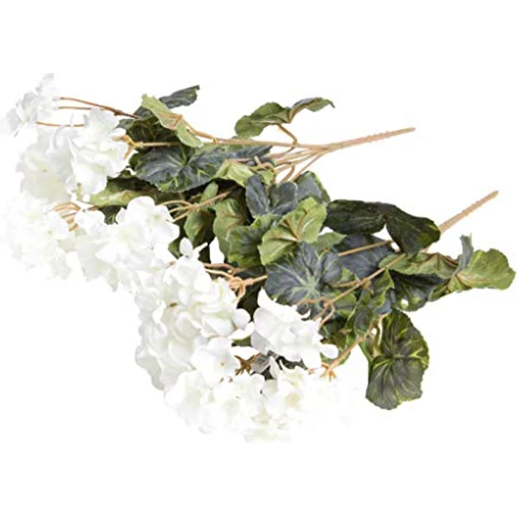 Botanic-Haus Kunstblume Geranienbusch, 2 Stück in Rot, Weiß oder Rosa, Höhe 37 cm – Bild 1
