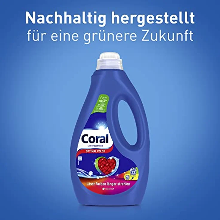 Coral Flüssigwaschmittel Optimal Color Colorwaschmittel für länger strahlende Farben 23 WL 6 Stück – Bild 3