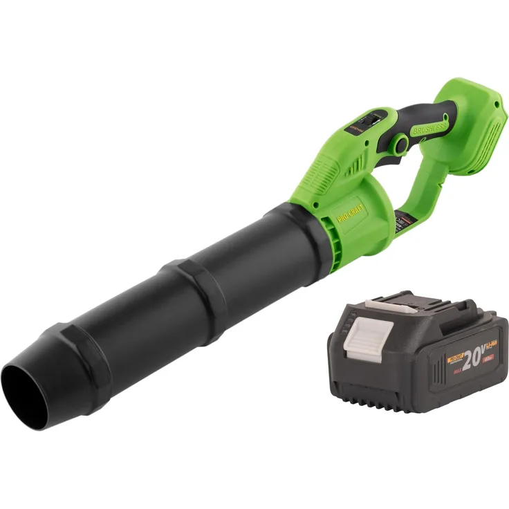 Procraft PB24bb Akku Laubbläser 20 V Brushless, inkl. 1x Akku 4,0 Ah, ohne Ladegerät