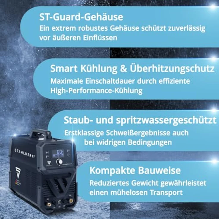 STAHLWERK CUT 60 P Digital, Plasmaschneider mit 60 Ampere, 20 mm Schneidleistung, inklusive THC und Zubehör – Bild 6