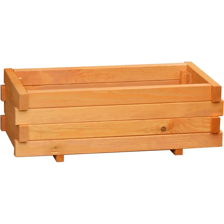 promadino Pflanzkübel Empoli, Holzwerkstoff braun, UV-beständig, frostbeständig, witterungsbeständig, BxTxH: 59x29x20,5 cm, 20 l Fassungsvermögen