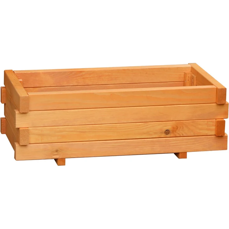 promadino Pflanzkübel Empoli, Holzwerkstoff braun, UV-beständig, frostbeständig, witterungsbeständig, BxTxH: 59x29x20,5 cm, 20 l Fassungsvermögen