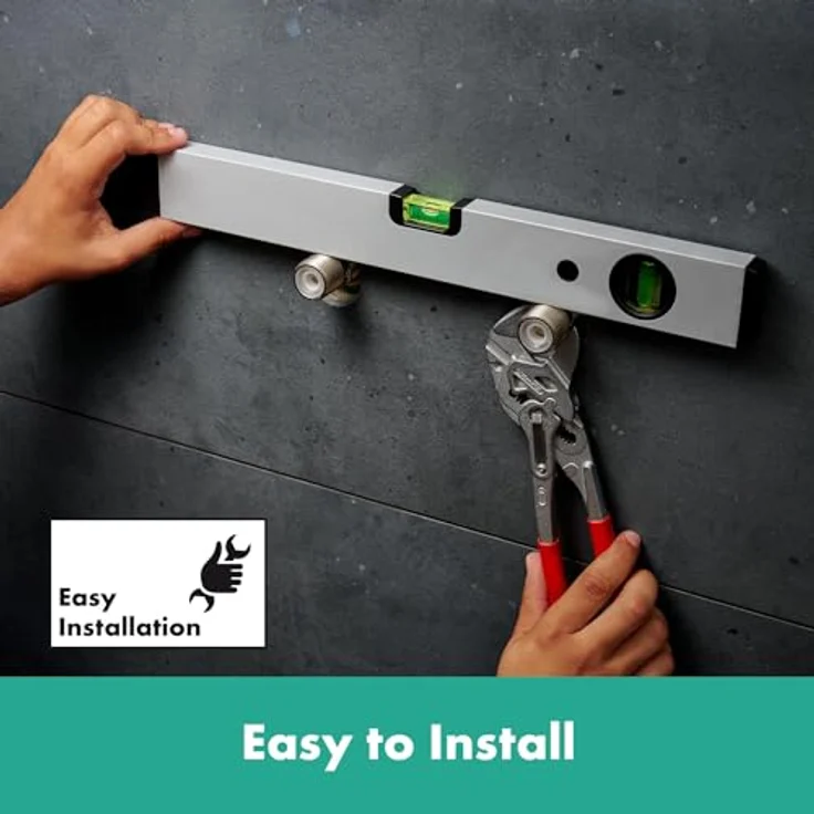 hansgrohe Ecostat Element - Duschthermostat Aufputz mit EcoStop+, SafetyStop bei 40° C, Mischbatterie für 1 Verbraucher, Chrom – Bild 2