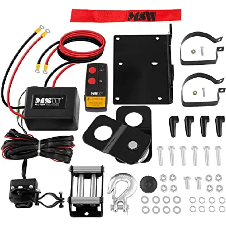 Seilwinde Elektrische 12 V Motorwinde Seilhebezug Seilzug 1590 Kg MSW – Bild 5