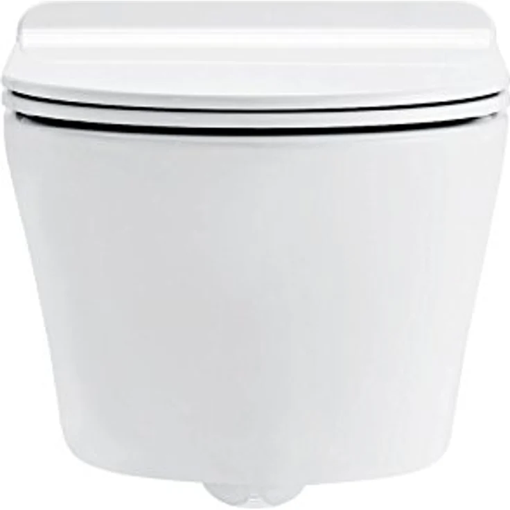 Bernstein Tiefspül-WC 1088R, wandhängend mit WC-Sitz, Abgang waagerecht, weiß glänzend, spülrandlos - Preisvergleich – Bild 3