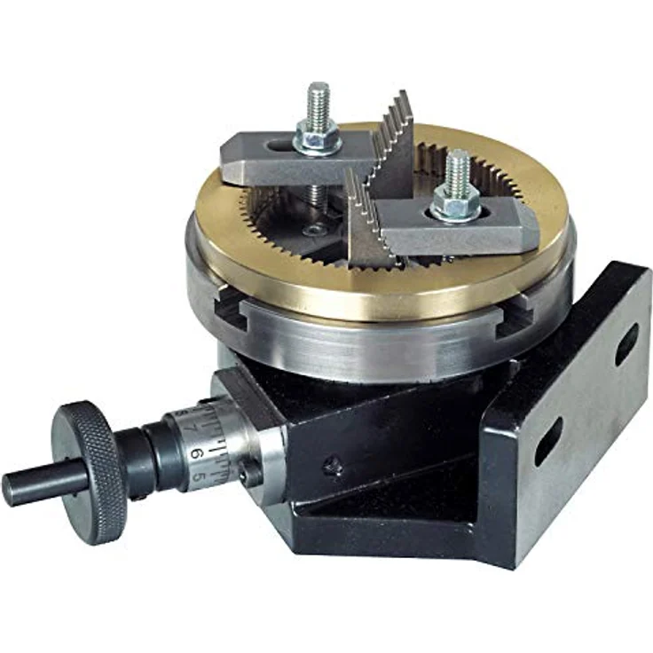 Proxxon 24046 Universal-Teilapparat UT 250, Teilapparat für kreisförmige Werkstücke, Schneckengetriebe bis 360 Grad, Zubehör für PROXXON Feinfräse FF 230