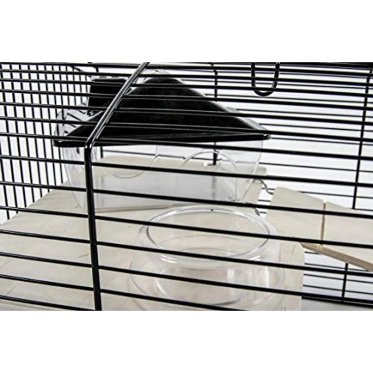 ZOLUX Neo Panas small cage with Glass Litter Box- Black – Bild 3