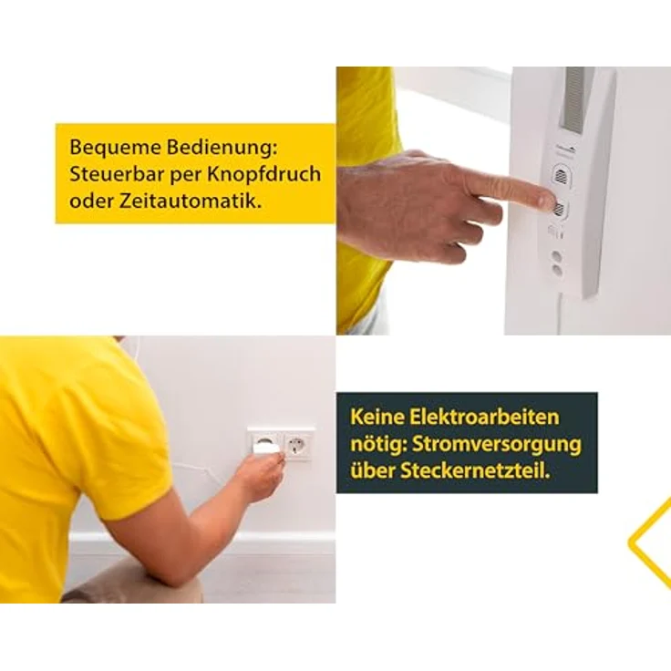 Schellenberg RolloDrive 45, Elektrischer Rolladen Gurtwickler Unterputz für bis zu 4 m² Rollladenfläche, 23 mm Gurtbreite, mit Zeitautomatik und Netzteil – Bild 4