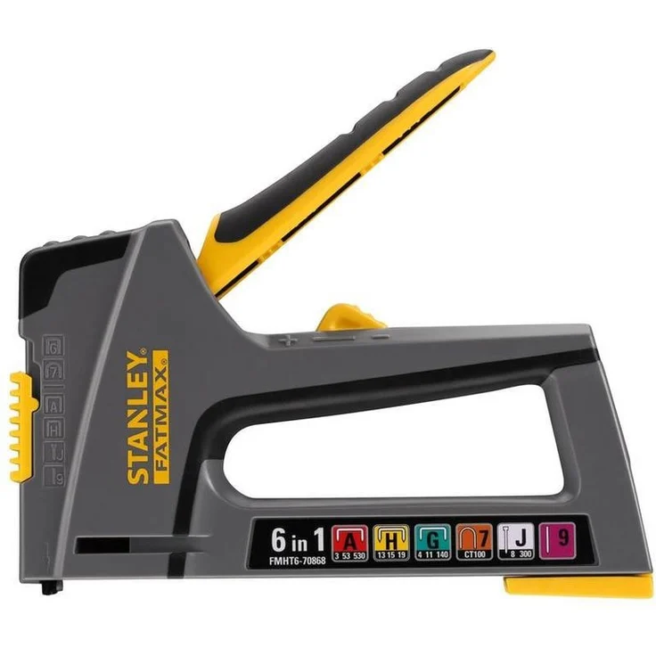 STANLEY Nagler Handtacker und -nagler FatMax, 6-in-1 Alleskönner mit Einschlagstärken-Einstellung