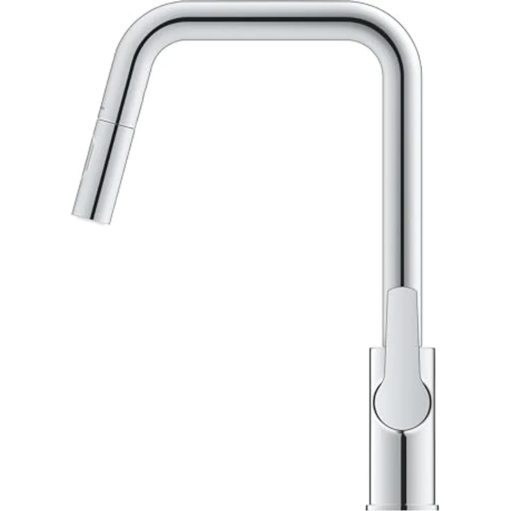 Grohe Start Einhand-Spültischbatterie herausziehbar, Küchenarmatur mit 360° schwenkbarem Gussauslauf und integrierter Temperaturbegrenzer, Chrom – Bild 2