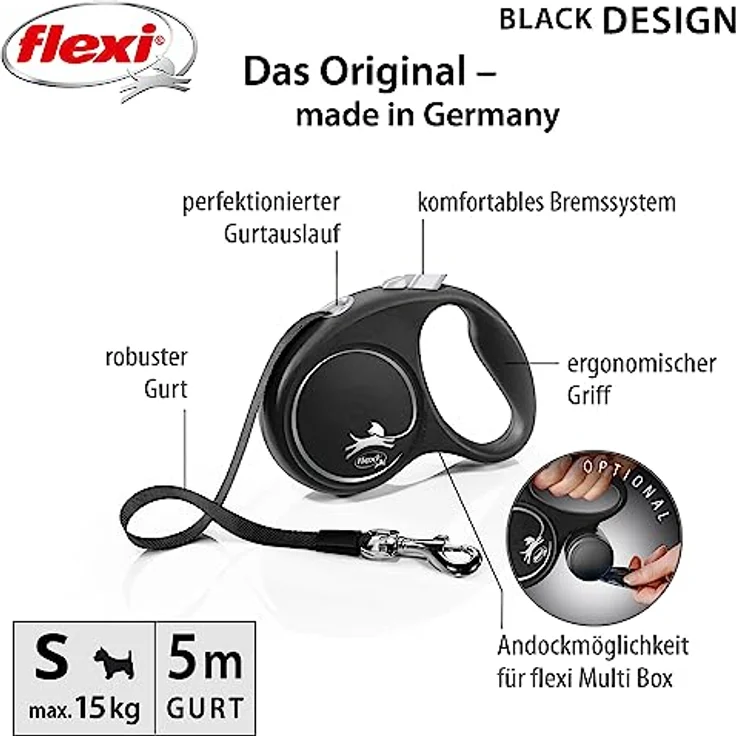 FLEXI 4000498033401 Gurt schwarz Spitzen-Design, Gris, 195.9 g – Bild 2