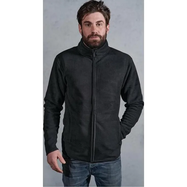 Promodoro Men’s Double Fleece Jacket, Arbeitsjacke in Größe XXXL, windabweisend und atmungsaktiv, schwarz