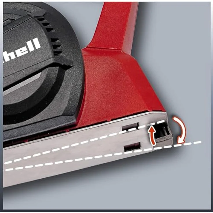 Einhell Elektrohobel TC-PL 750 (750 W, bis 2mm Spantiefe, große Messerwelle, automatischer Parkschuh, inkl. Parallel--Falztiefenanschlag, Wendemesser) – Bild 5