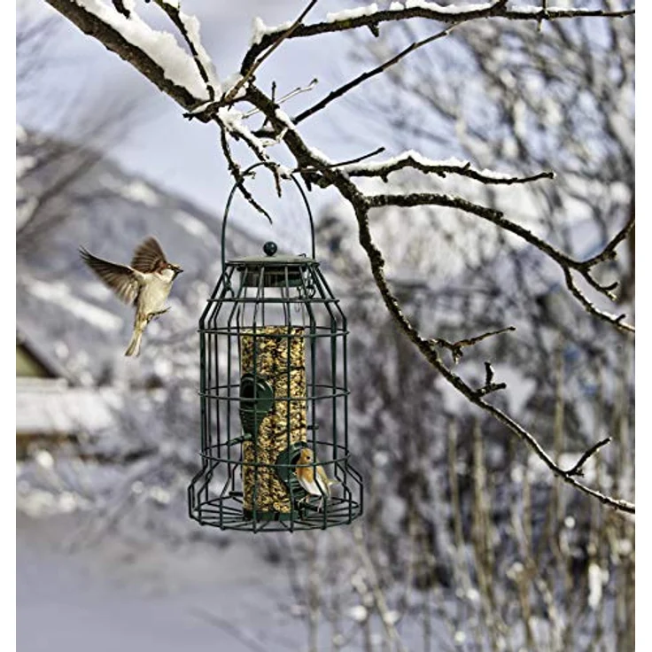Windhager Protector Vogelfuttersilo mit Räuberschutz, Vogelhaus, Futterhaus, Vogelhäuschen, Vogelfutterstation zum Aufhängen, Vogel-Silo, 06514, anthrazit – Bild 3