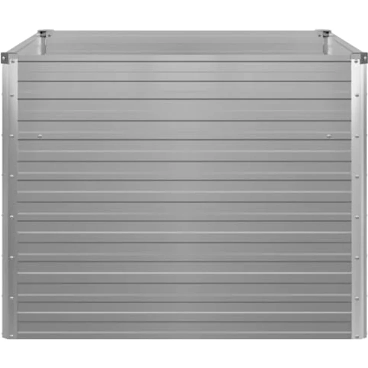 vidaXL Hochbeet 100 x 100 x 77 cm Verzinkter Stahl Grau – Bild 9